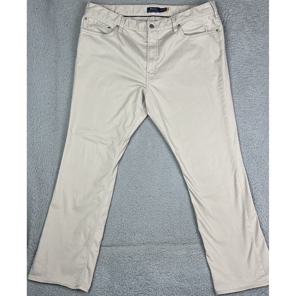 Polo Ralph Lauren Mens Varick Slim Straight Khaki‎ Tan Jeans Size 40x32